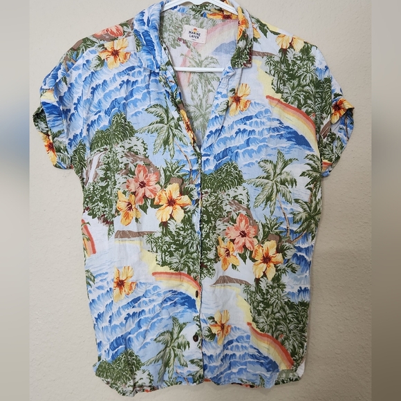 Marine Layer Tops - Marine Layer Tropical Button Down Shirt Size Small